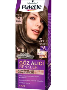 Palette Göz Alıcı Renkler Saç Boyası 7.1 Küllü Kumral - Palette