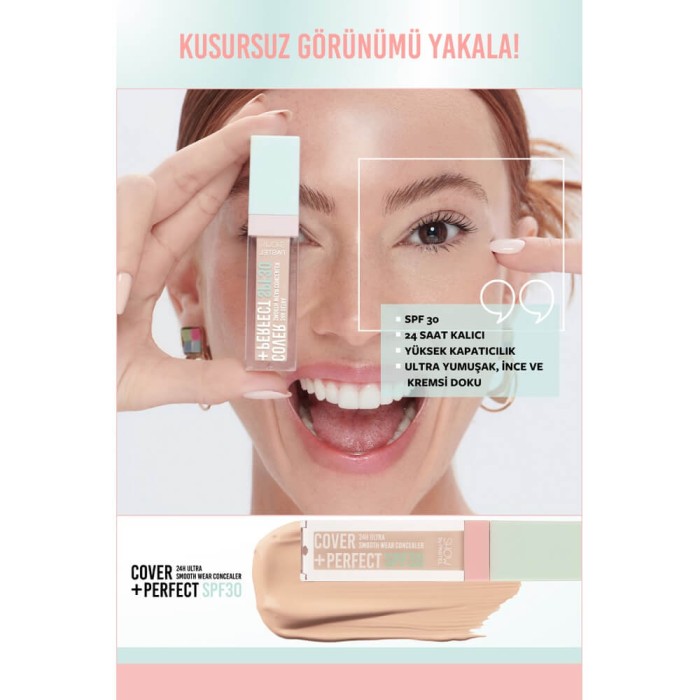 Pastel Cover+Perfect Concealar SPF30 Ultra Kapatıcı 301 Fair - 4