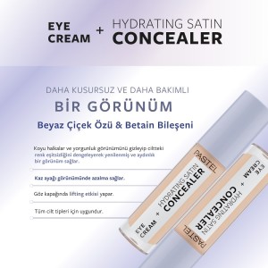 Pastel Eye Cream+Hydrating Satin Concealer 62 Ivory - 10