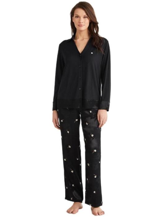 Penye Mood 9714 Kadın Pijama Takımı Siyah - 1