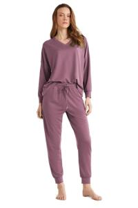 Penye Mood 9721 Kadın Pijama Takımı Pembe - 1