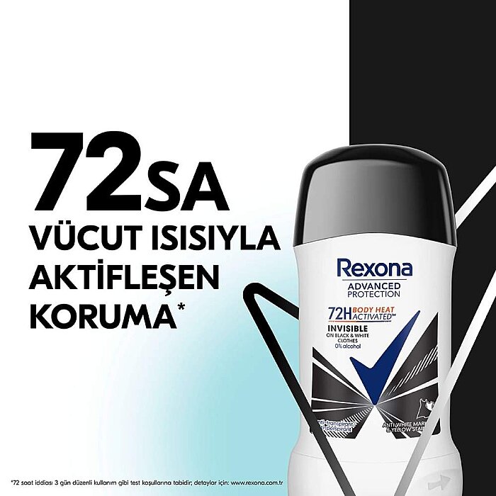 Rexona Invisible Black&White Kadın Deo Stick 50 Gr - 2