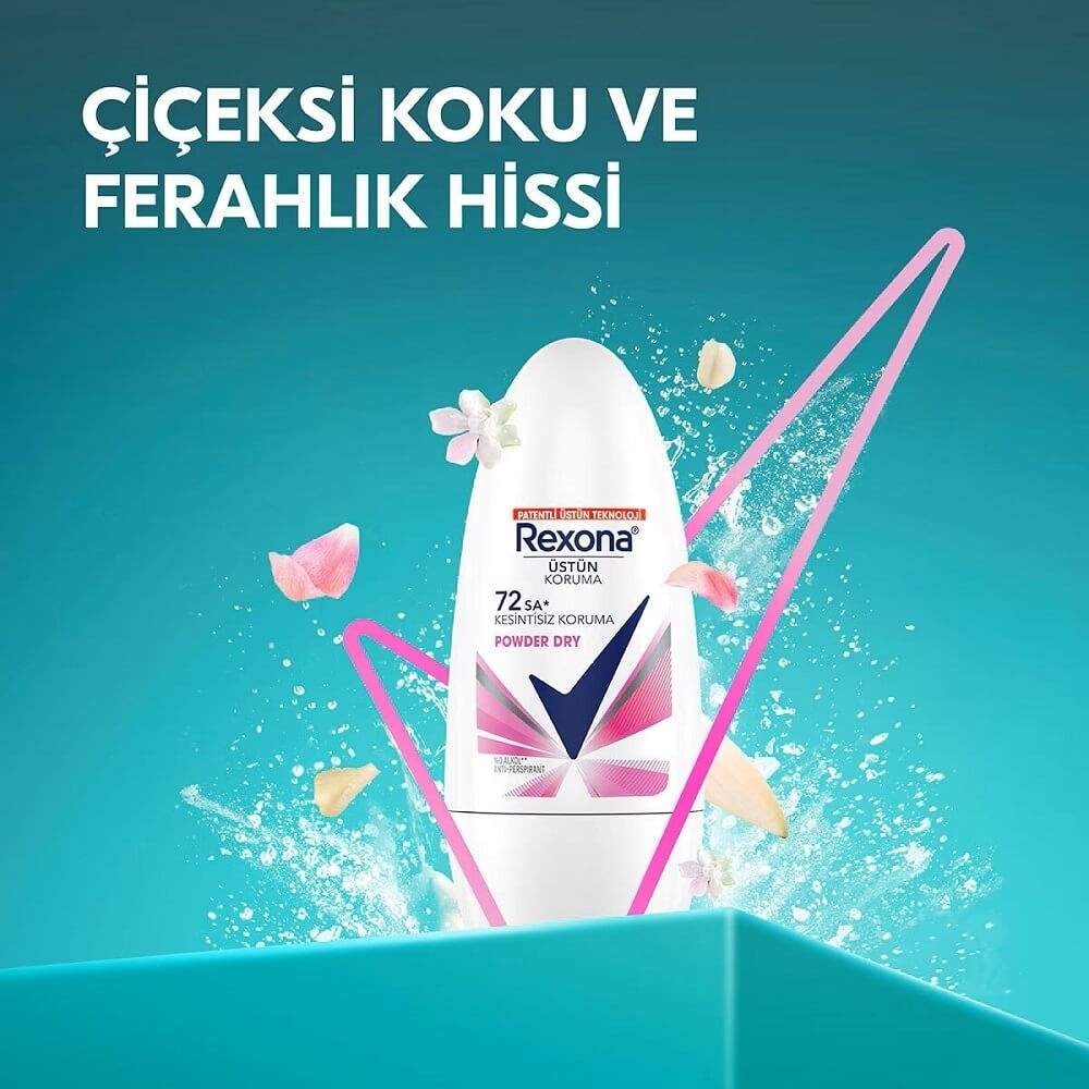 Rexona Women Powder Dry 72H Roll-On 50 Ml | Kağan Parfümeri