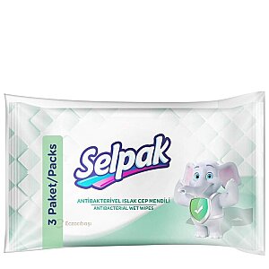 Selpak Antibakteriyel Islak Cep Mendili 3'lü - Selpak