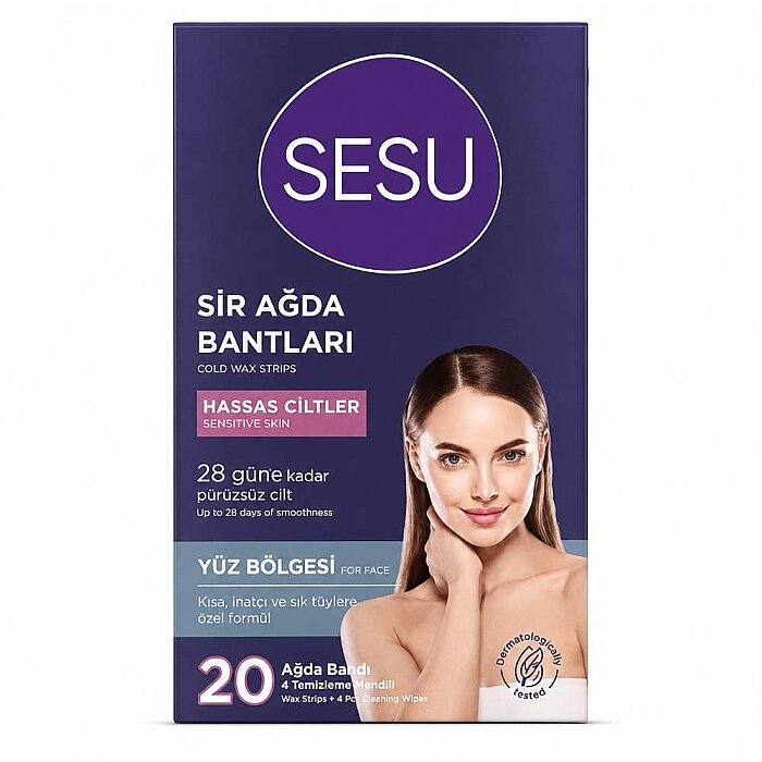 Sesu Soğuk Ağda Bandı Yüz İçin Hassas Cilt 20'li - 1