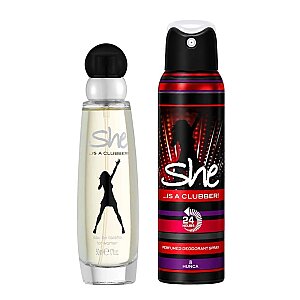 She Is Clubber Kadın Parfüm Edt 50 Ml + Deodorant 150 Ml Set - 1