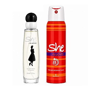 She Is Love Kadın Parfüm Edt 50 Ml + Deodorant 150 Ml Set - She