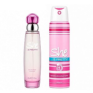She Is Pretty Kadın Parfüm Edt 50 Ml + Deodorant 150 Ml Set - She