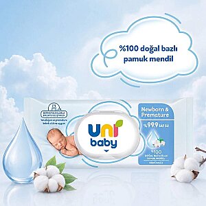 Uni Baby Newborn&Premature Islak Havlu 3X40'lı - 5