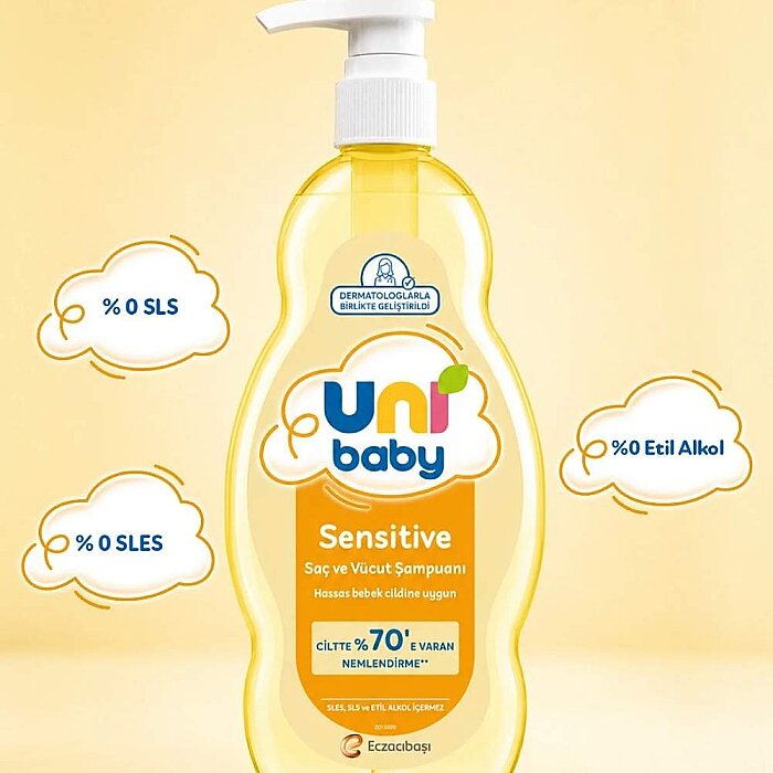 Uni Baby Sensitive Saç ve Vücut Şampuanı 700 Ml - 3