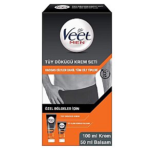 Veet Men Intimate Kit Tüy Dökücü Krem 100 Ml + Balsam 50 Ml Set - Veet