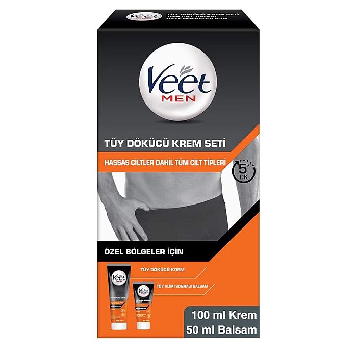 Veet Men Intimate Kit Tüy Dökücü Krem 100 Ml + Balsam 50 Ml Set - 1