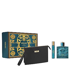 Versace Eros Erkek Parfüm 100 Ml + Parfüm 10 Ml + Pouch Set - Versace
