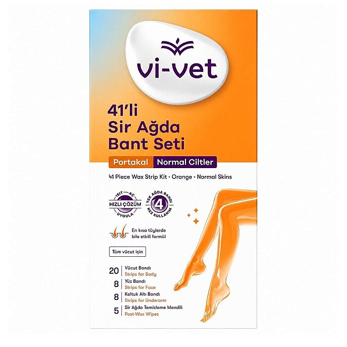 Vi-Vet Sir Ağda Bandı Seti Portakal Çiçek - 1