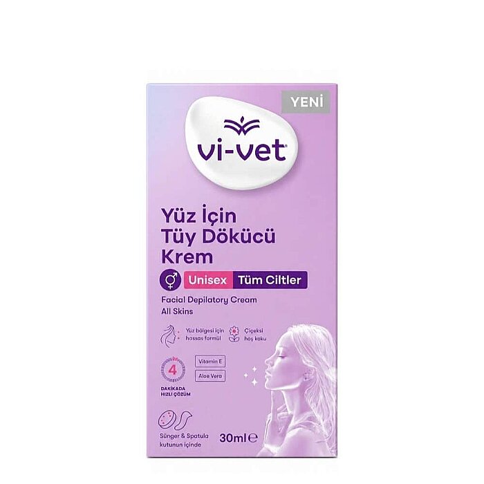 Vi-Vet Yüz İçin Tüy Dökücü Krem 30 Ml - 1