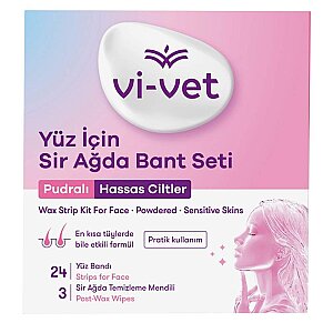 Vi-Vet Yüz Sir Ağda Bandı Pudralı 24'lü - 1