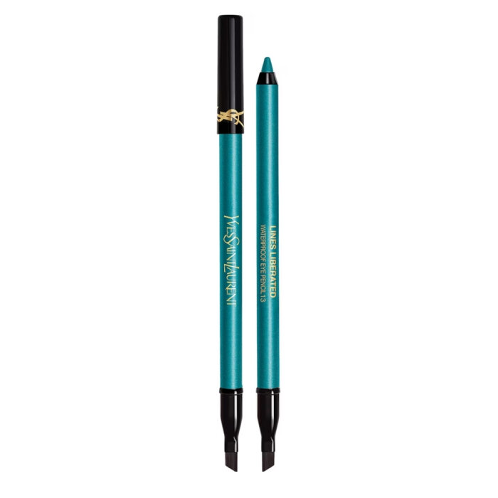 Yves Saint Lauren ハートライン ジュエリー コンパクトミラー青 YSL Lines Liberated Eyeliner 13-Bewitching Turquoise Eyeliner YSL