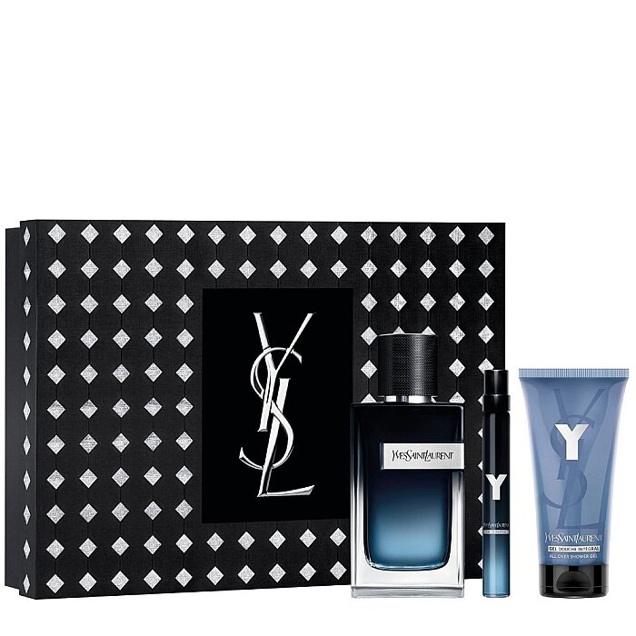 YSL Y Erkek Parfüm Edp 100 Ml + Edp 10 Ml + Shower Gel 50 Ml Set - 1
